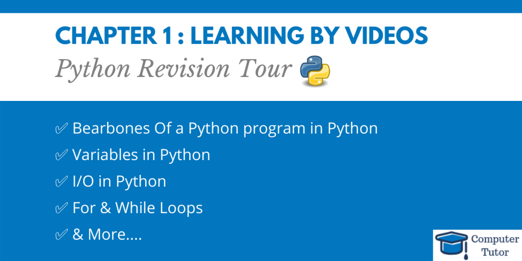 chapter 1 learning material python revision tour